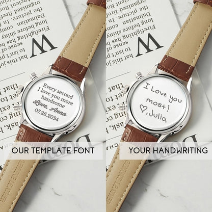 Handwriting Gifts for Groom, Groom Watch, Wedding Watch for Groom